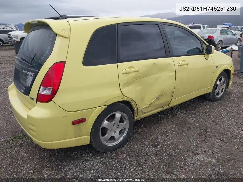 JS2RD61H745251230 2004 Suzuki Aerio Sx