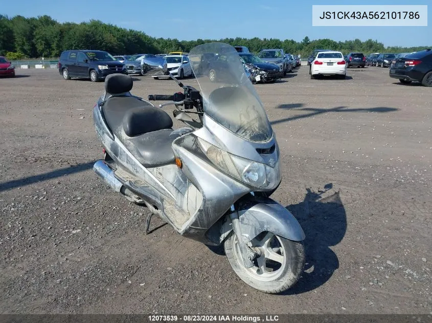 2006 Suzuki An400 K3 VIN: JS1CK43A562101786 Lot: 12073539