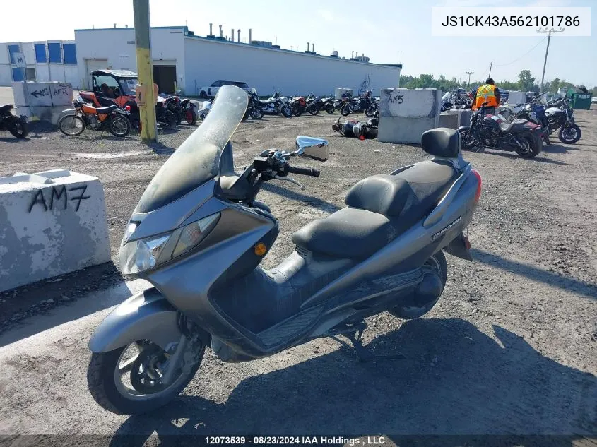 2006 Suzuki An400 K3 VIN: JS1CK43A562101786 Lot: 12073539