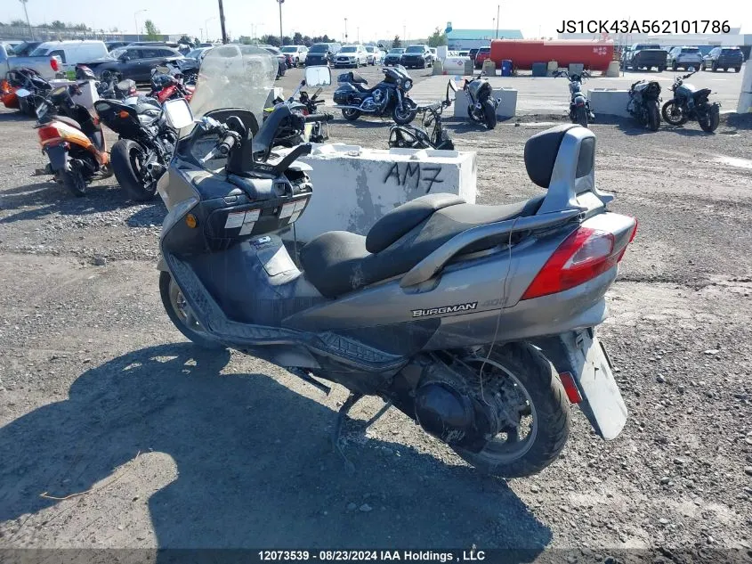 2006 Suzuki An400 K3 VIN: JS1CK43A562101786 Lot: 12073539