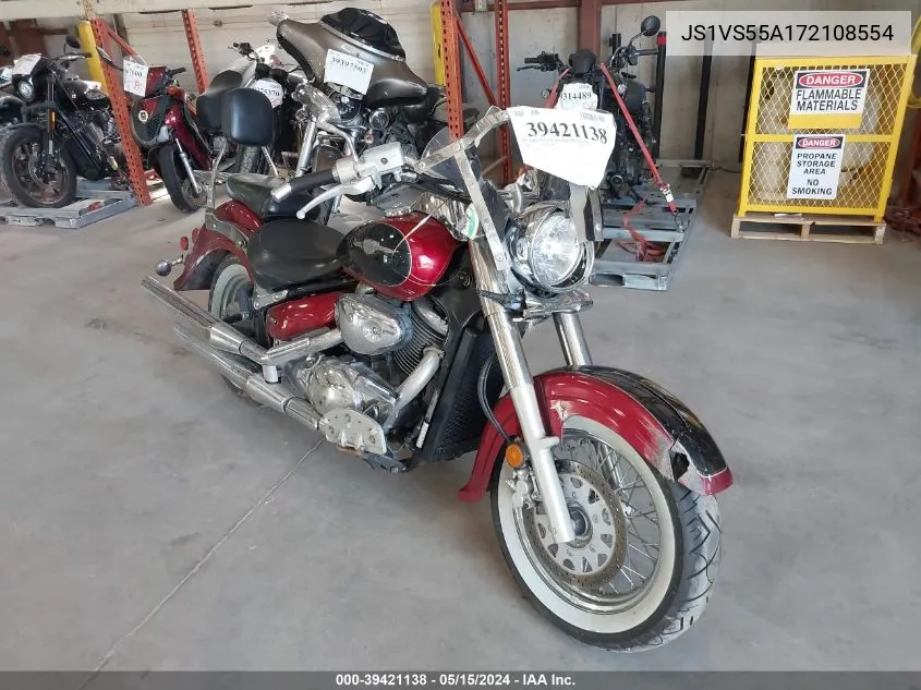 2007 Suzuki Vl800 VIN: JS1VS55A172108554 Lot: 39421138