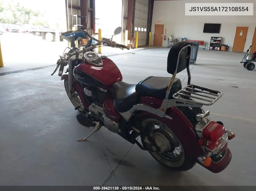 2007 Suzuki Vl800 VIN: JS1VS55A172108554 Lot: 39421138