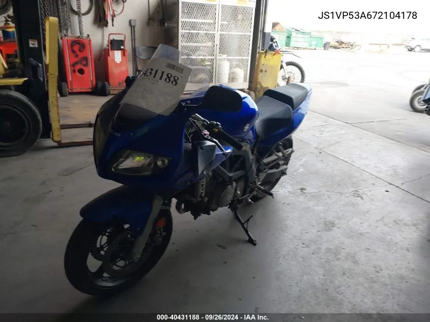 JS1VP53A672104178 2007 Suzuki Sv650