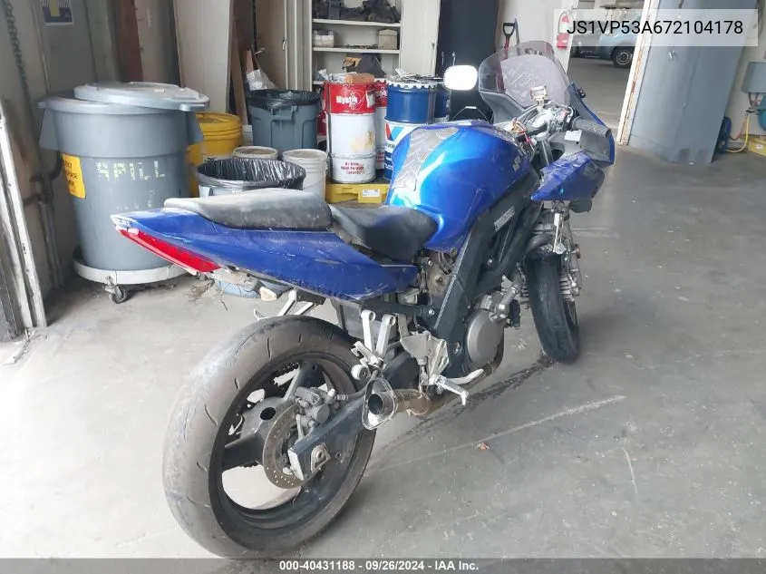 JS1VP53A672104178 2007 Suzuki Sv650