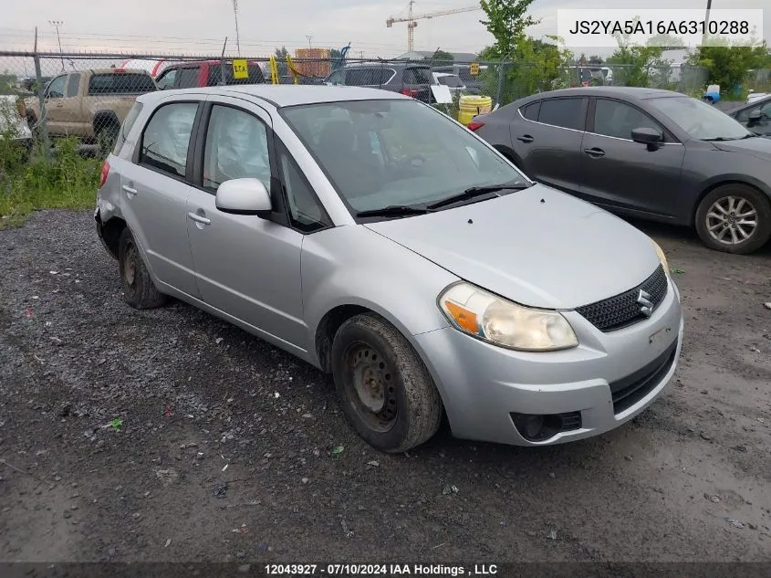 2010 Suzuki Sx4 Hatchback VIN: JS2YA5A16A6310288 Lot: 12043927