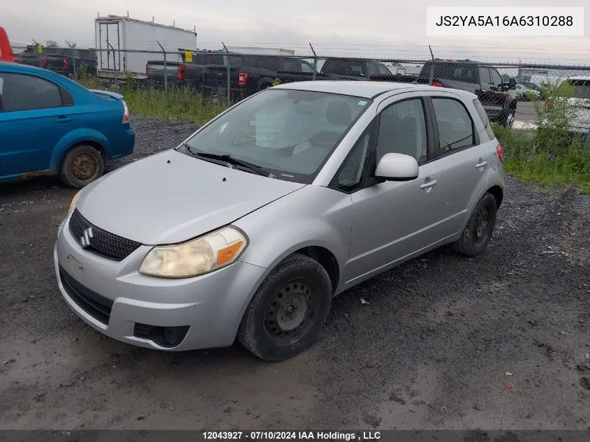 2010 Suzuki Sx4 Hatchback VIN: JS2YA5A16A6310288 Lot: 12043927