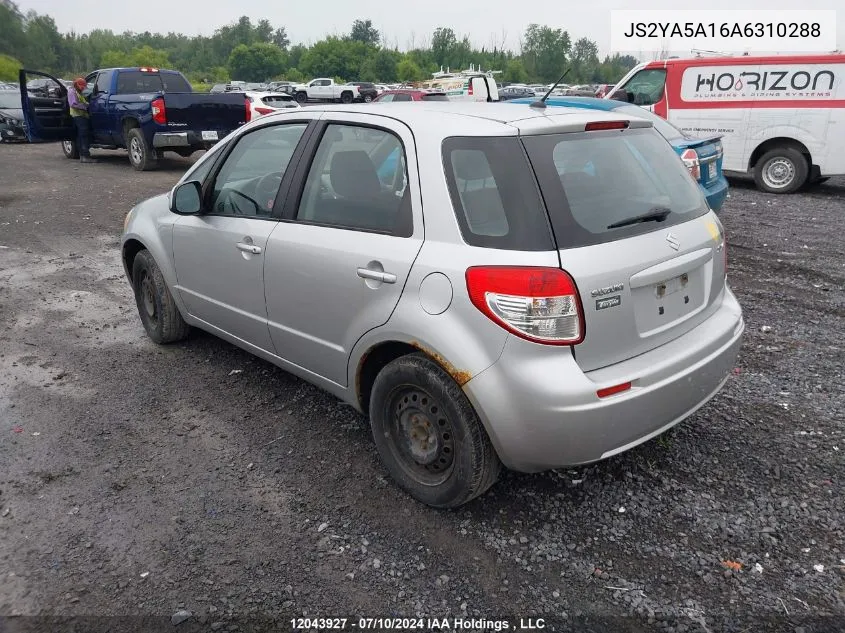 2010 Suzuki Sx4 Hatchback VIN: JS2YA5A16A6310288 Lot: 12043927