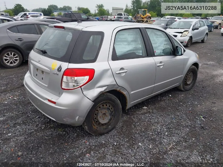 2010 Suzuki Sx4 Hatchback VIN: JS2YA5A16A6310288 Lot: 12043927