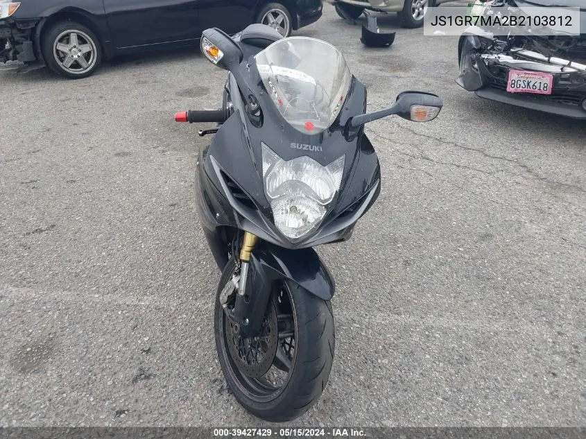 2011 Suzuki Gsx750 VIN: JS1GR7MA2B2103812 Lot: 39427429