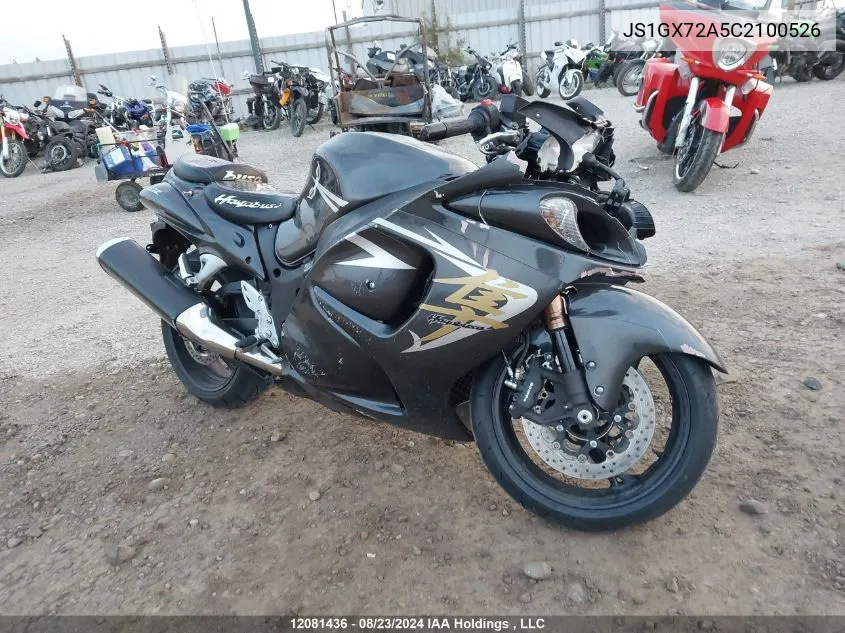 2012 Suzuki Gsx1300 R VIN: JS1GX72A5C2100526 Lot: 12081436