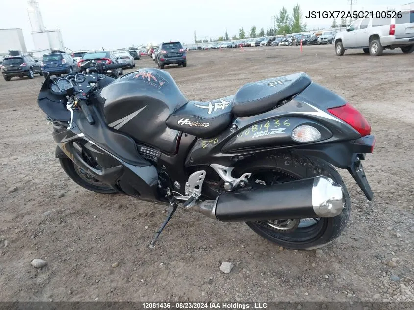 2012 Suzuki Gsx1300 R VIN: JS1GX72A5C2100526 Lot: 12081436