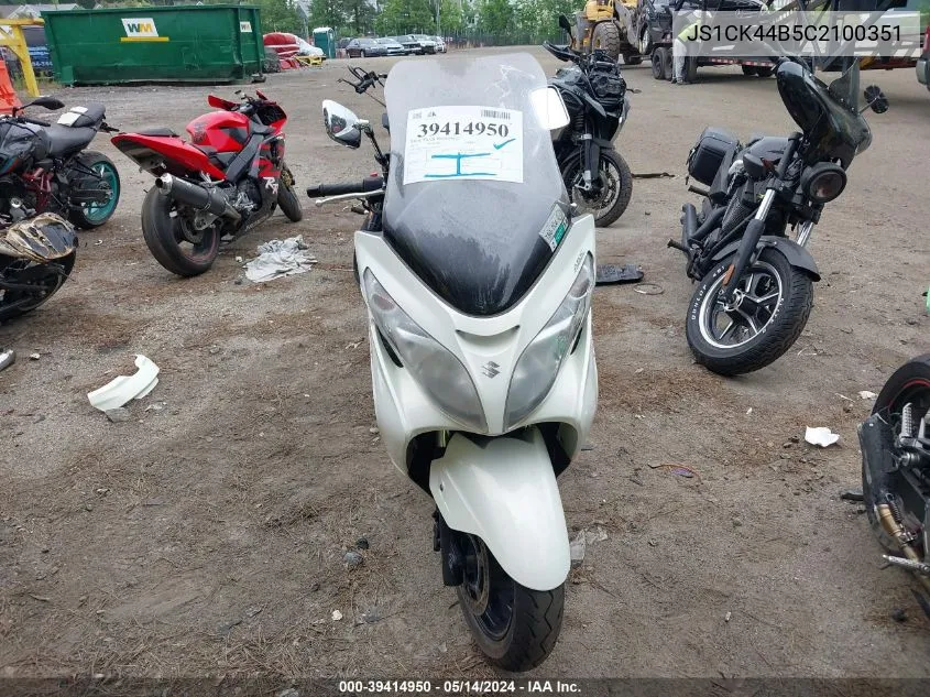 2012 Suzuki An400 A VIN: JS1CK44B5C2100351 Lot: 39414950