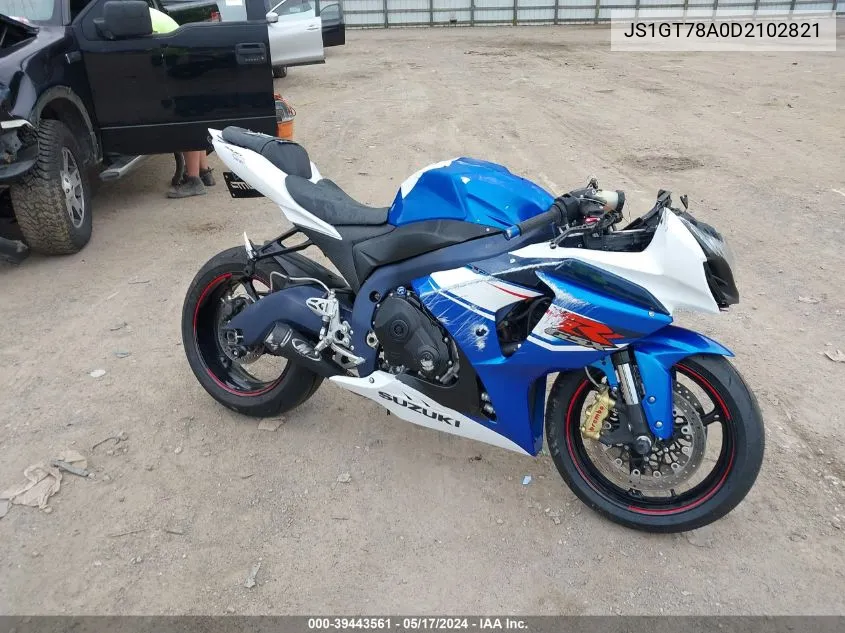 2013 Suzuki Gsx-R1000 VIN: JS1GT78A0D2102821 Lot: 39443561