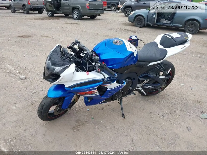 2013 Suzuki Gsx-R1000 VIN: JS1GT78A0D2102821 Lot: 39443561