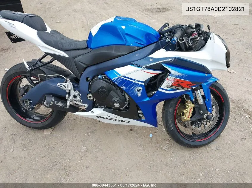 2013 Suzuki Gsx-R1000 VIN: JS1GT78A0D2102821 Lot: 39443561