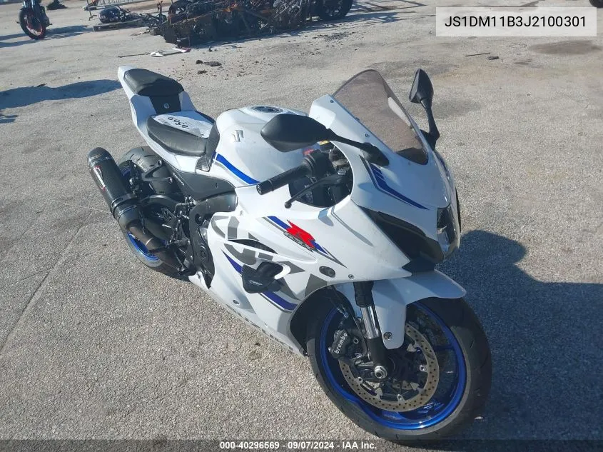 2018 Suzuki Gsx-R1000 VIN: JS1DM11B3J2100301 Lot: 40296569