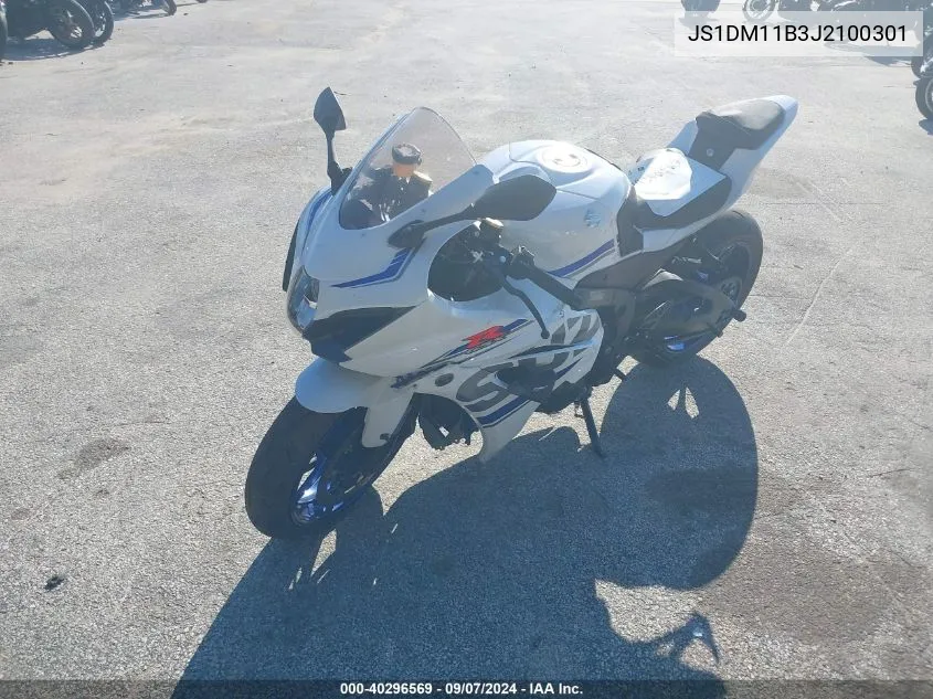 2018 Suzuki Gsx-R1000 VIN: JS1DM11B3J2100301 Lot: 40296569