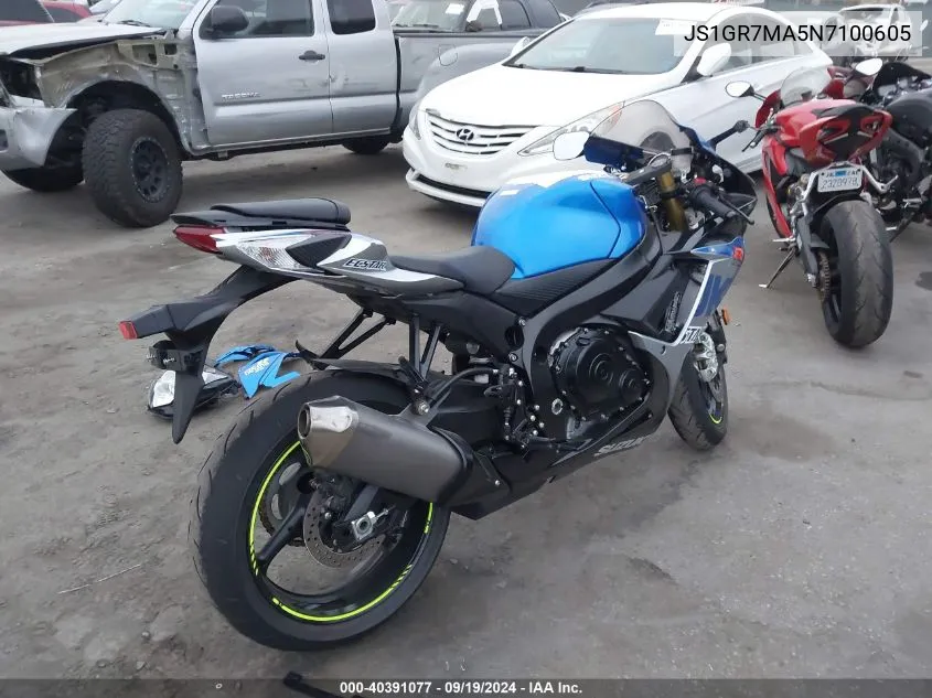 JS1GR7MA5N7100605 2022 Suzuki Gsx-R750