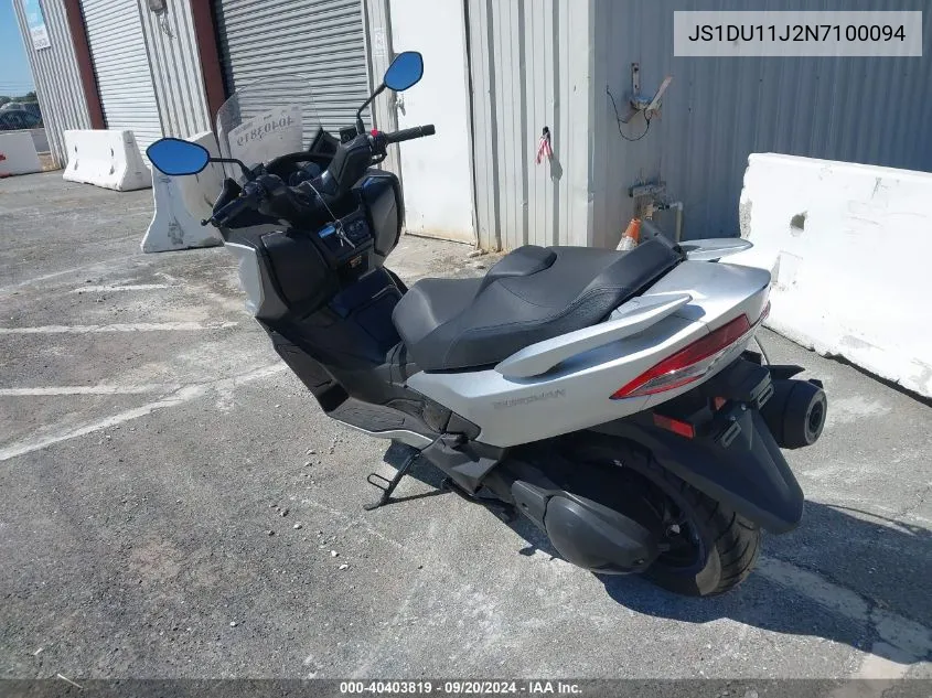 2022 Suzuki An400 A VIN: JS1DU11J2N7100094 Lot: 40403819