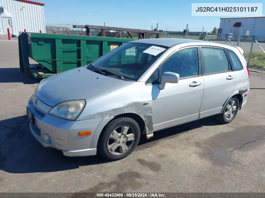 2002 Suzuki Aerio Sx VIN: JS2RC41H025101187 Lot: 40432969