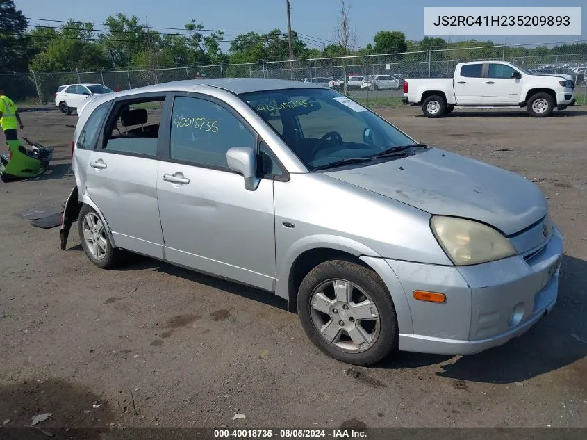 2003 Suzuki Aerio Sx VIN: JS2RC41H235209893 Lot: 40018735