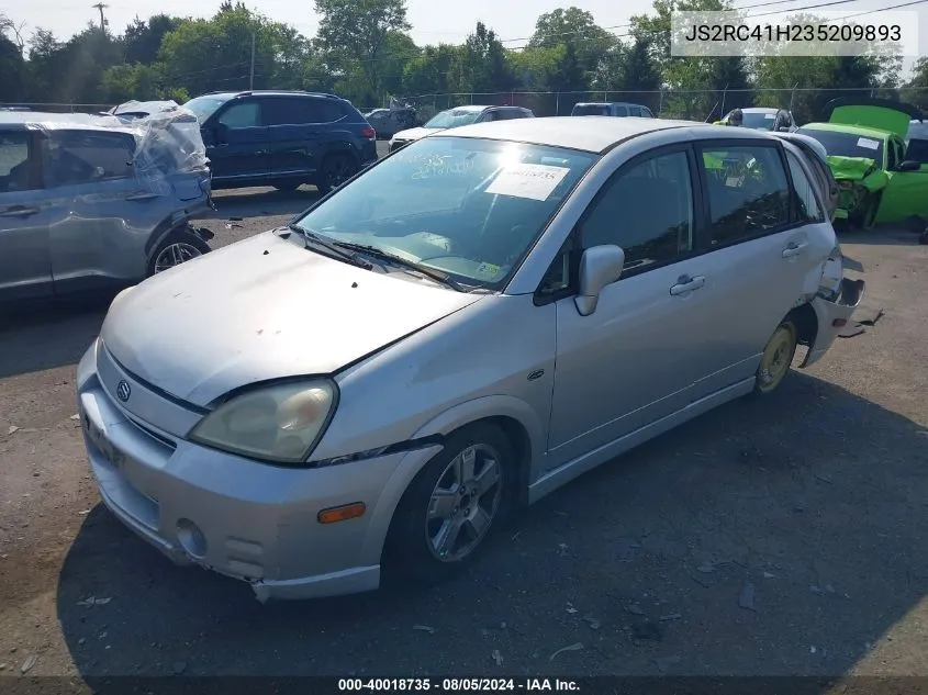 2003 Suzuki Aerio Sx VIN: JS2RC41H235209893 Lot: 40018735