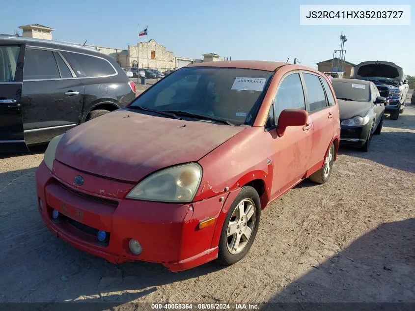 2003 Suzuki Aerio Sx Sx VIN: JS2RC41HX35203727 Lot: 40058364