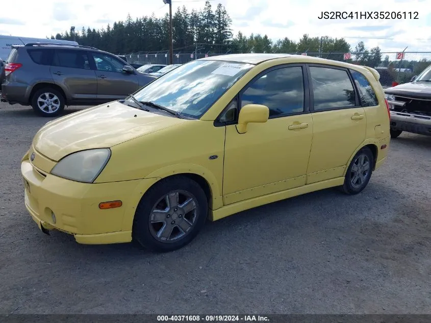 2003 Suzuki Aerio Sx VIN: JS2RC41HX35206112 Lot: 40371608