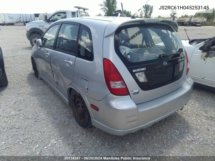 JS2RC61H045253145 2004 Suzuki Aerio Sx