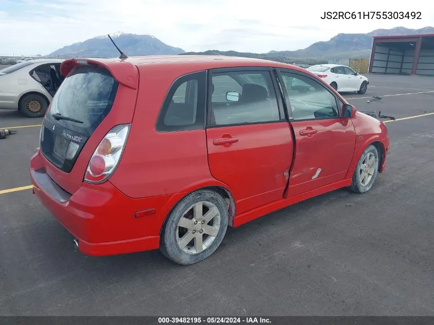 JS2RC61H755303492 2005 Suzuki Aerio Sx