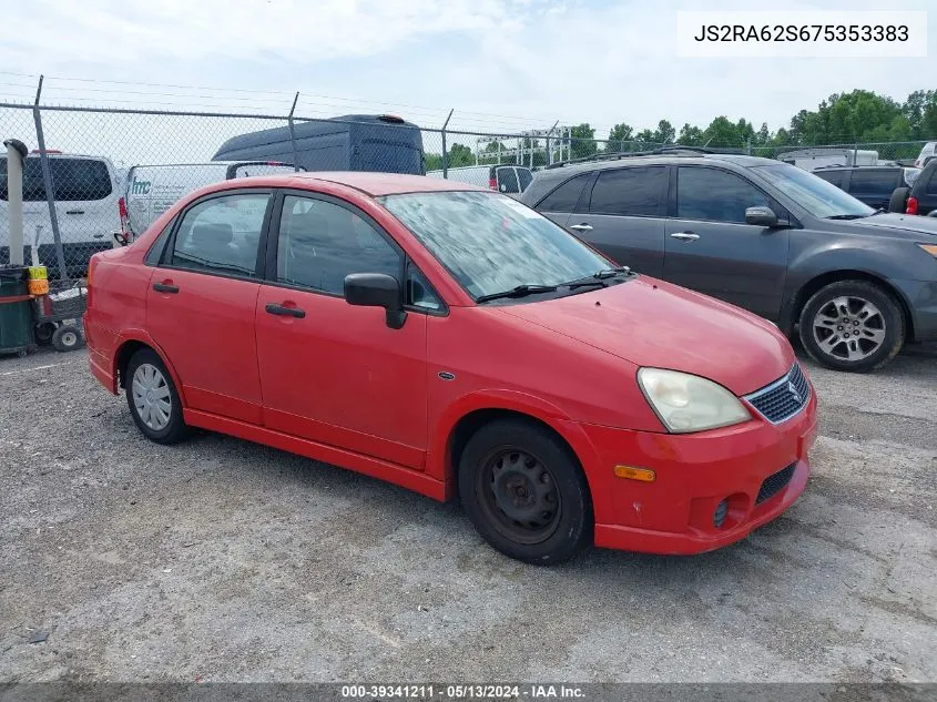 2007 Suzuki Aerio VIN: JS2RA62S675353383 Lot: 39341211