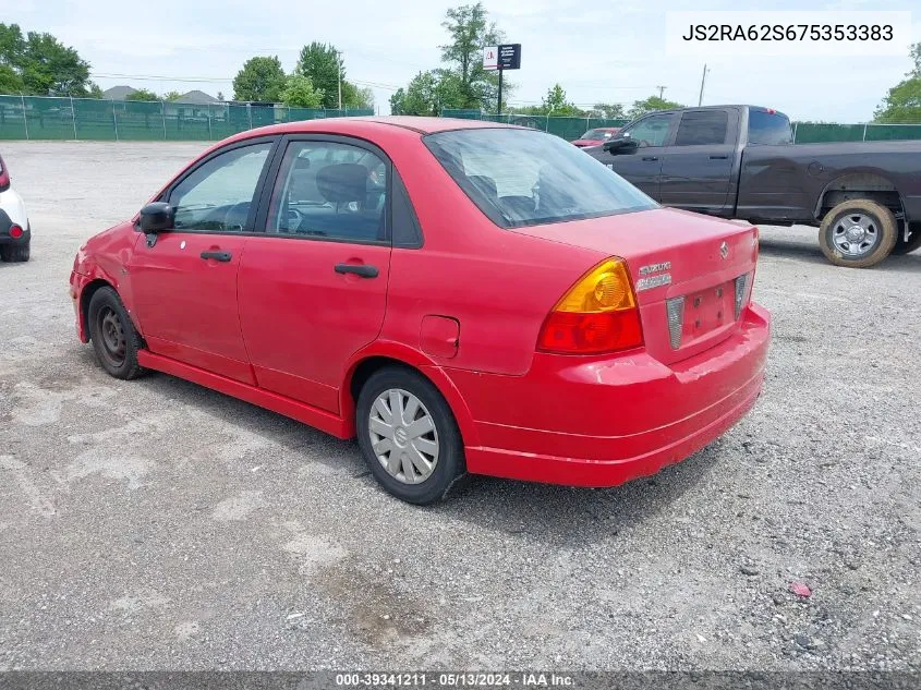 2007 Suzuki Aerio VIN: JS2RA62S675353383 Lot: 39341211