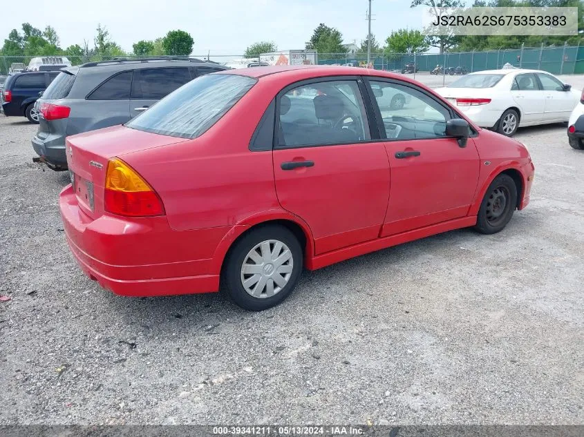 JS2RA62S675353383 2007 Suzuki Aerio