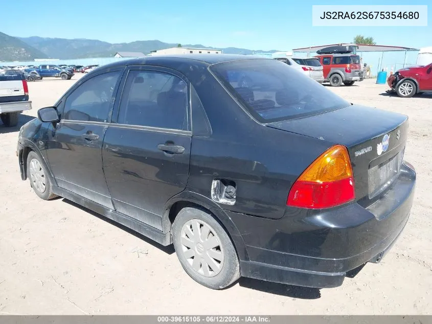 2007 Suzuki Aerio VIN: JS2RA62S675354680 Lot: 39615105