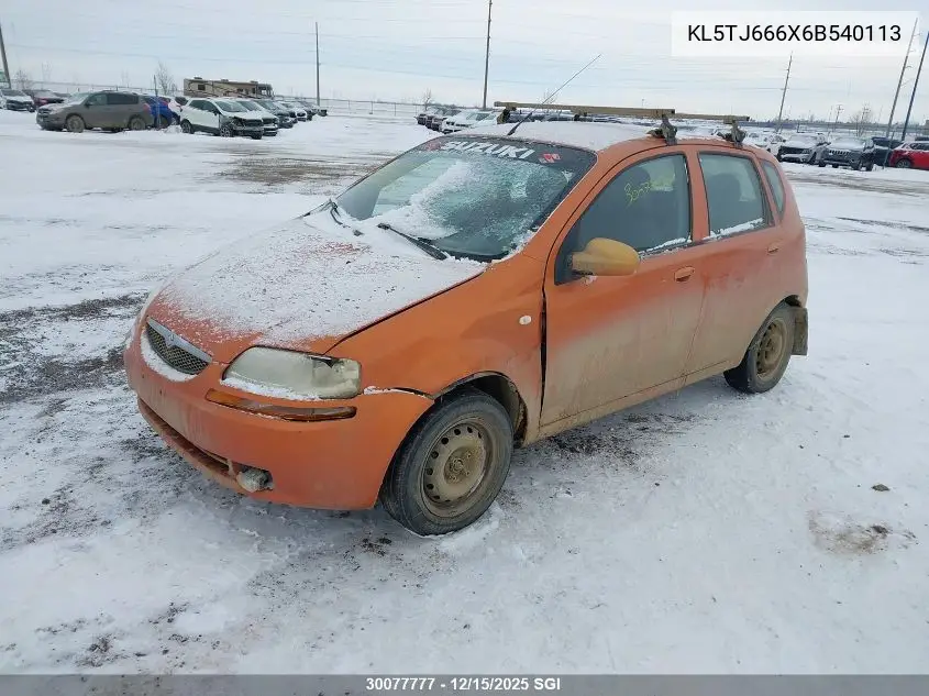 KL5TJ666X6B540113 2006 Suzuki Swift