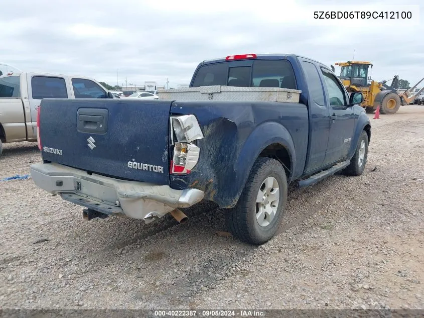 2009 Suzuki Equator Premium VIN: 5Z6BD06T89C412100 Lot: 40222387