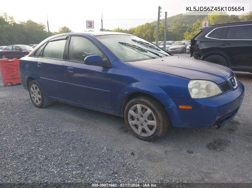 2005 Suzuki Forenza S VIN: KL5JD56Z45K105654 Lot: 39871662