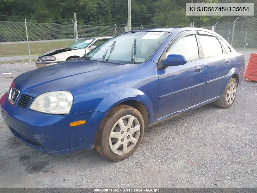 2005 Suzuki Forenza S VIN: KL5JD56Z45K105654 Lot: 39871662