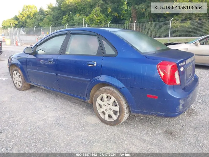 2005 Suzuki Forenza S VIN: KL5JD56Z45K105654 Lot: 39871662