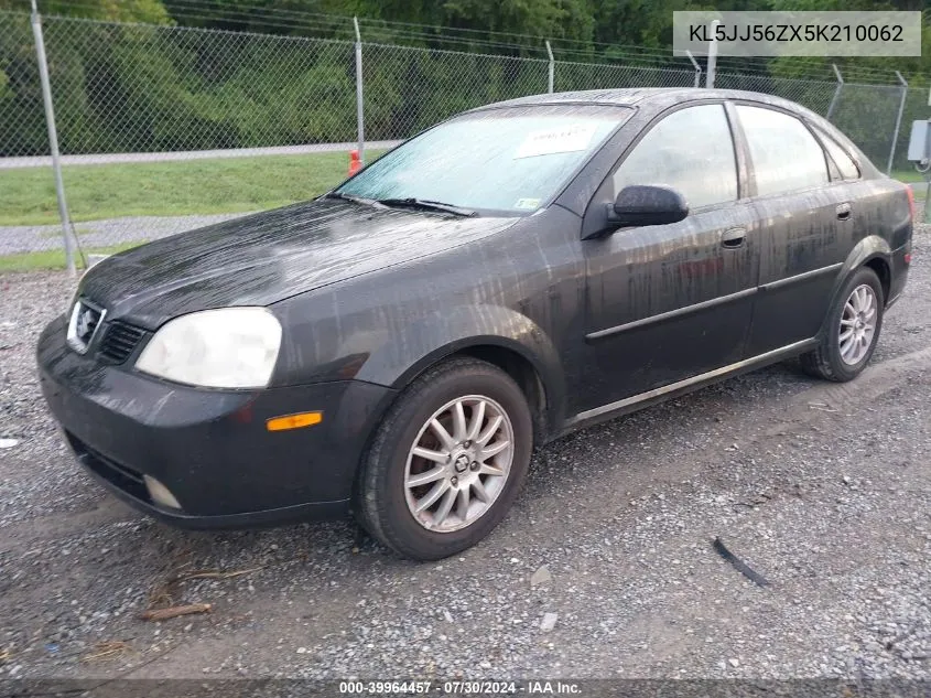 2005 Suzuki Forenza Lx/Ex VIN: KL5JJ56ZX5K210062 Lot: 39964457