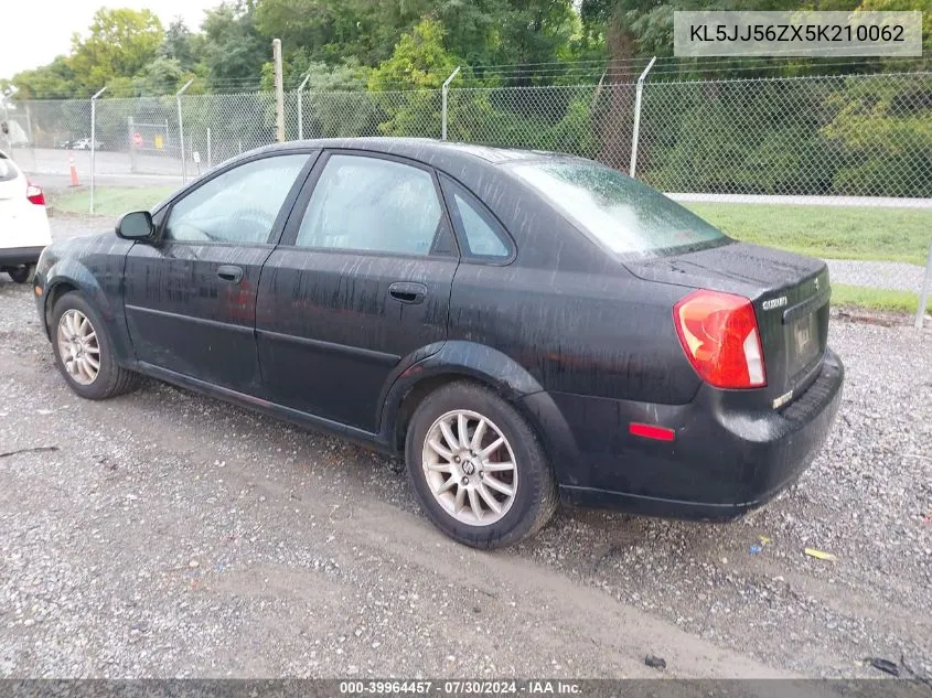 KL5JJ56ZX5K210062 2005 Suzuki Forenza Lx/Ex