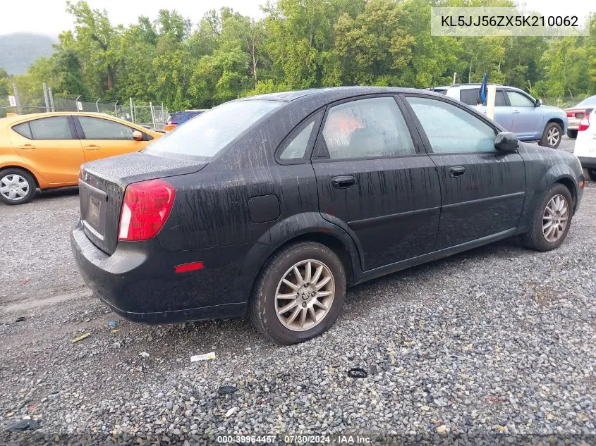 2005 Suzuki Forenza Lx/Ex VIN: KL5JJ56ZX5K210062 Lot: 39964457