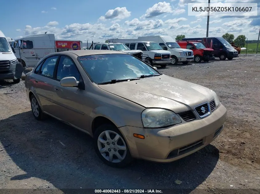 2005 Suzuki Forenza S VIN: KL5JD56Z05K106607 Lot: 40062443