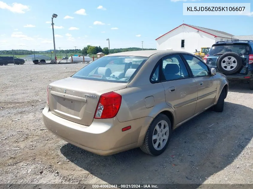 2005 Suzuki Forenza S VIN: KL5JD56Z05K106607 Lot: 40062443