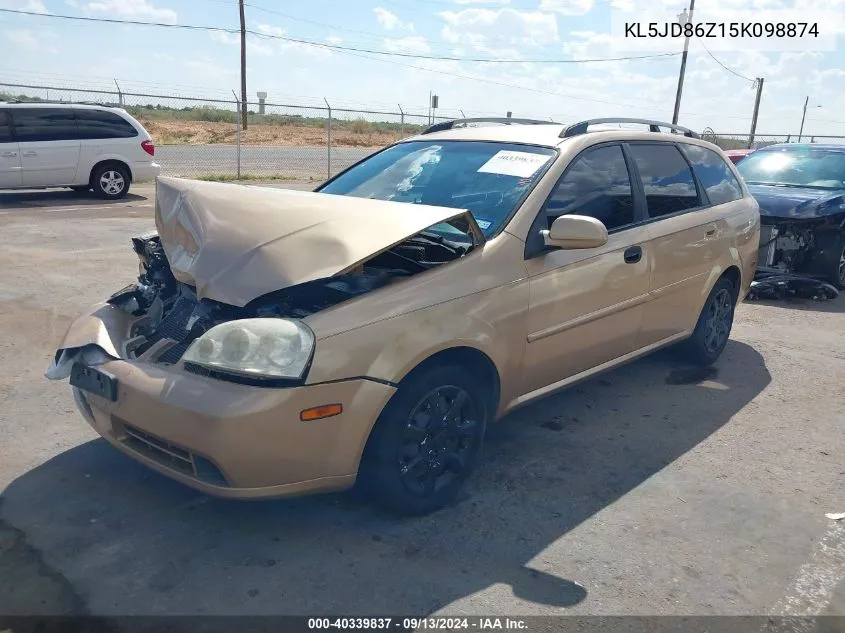 2005 Suzuki Forenza S VIN: KL5JD86Z15K098874 Lot: 40339837