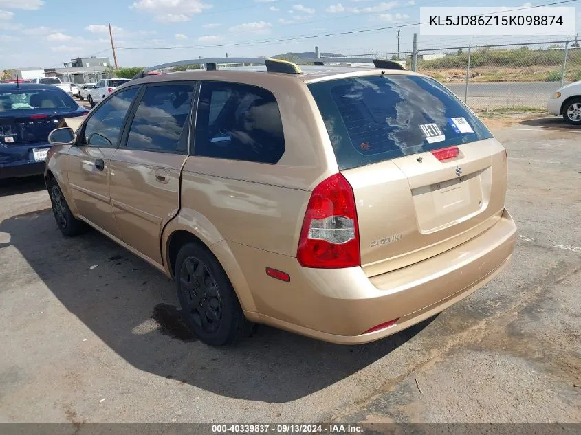 2005 Suzuki Forenza S VIN: KL5JD86Z15K098874 Lot: 40339837