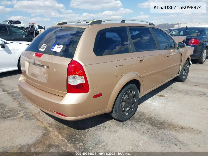 2005 Suzuki Forenza S VIN: KL5JD86Z15K098874 Lot: 40339837