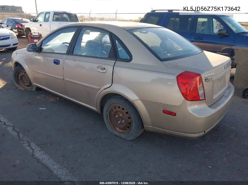 KL5JD56Z75K173642 2005 Suzuki Forenza S