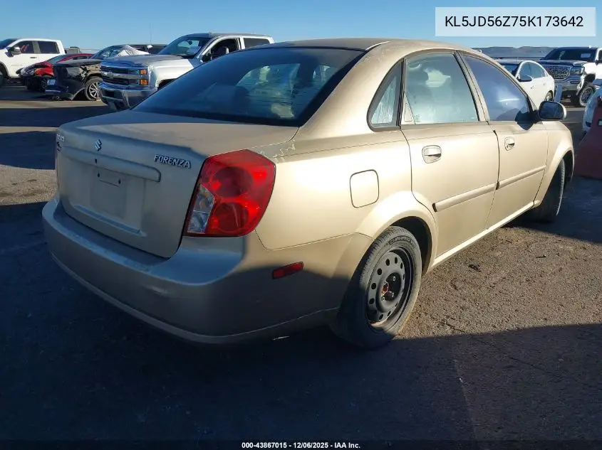 KL5JD56Z75K173642 2005 Suzuki Forenza S