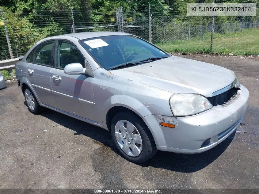 2006 Suzuki Forenza VIN: KL5JD56Z36K332464 Lot: 39861379